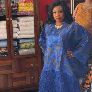High Quality Blue Lace Gown